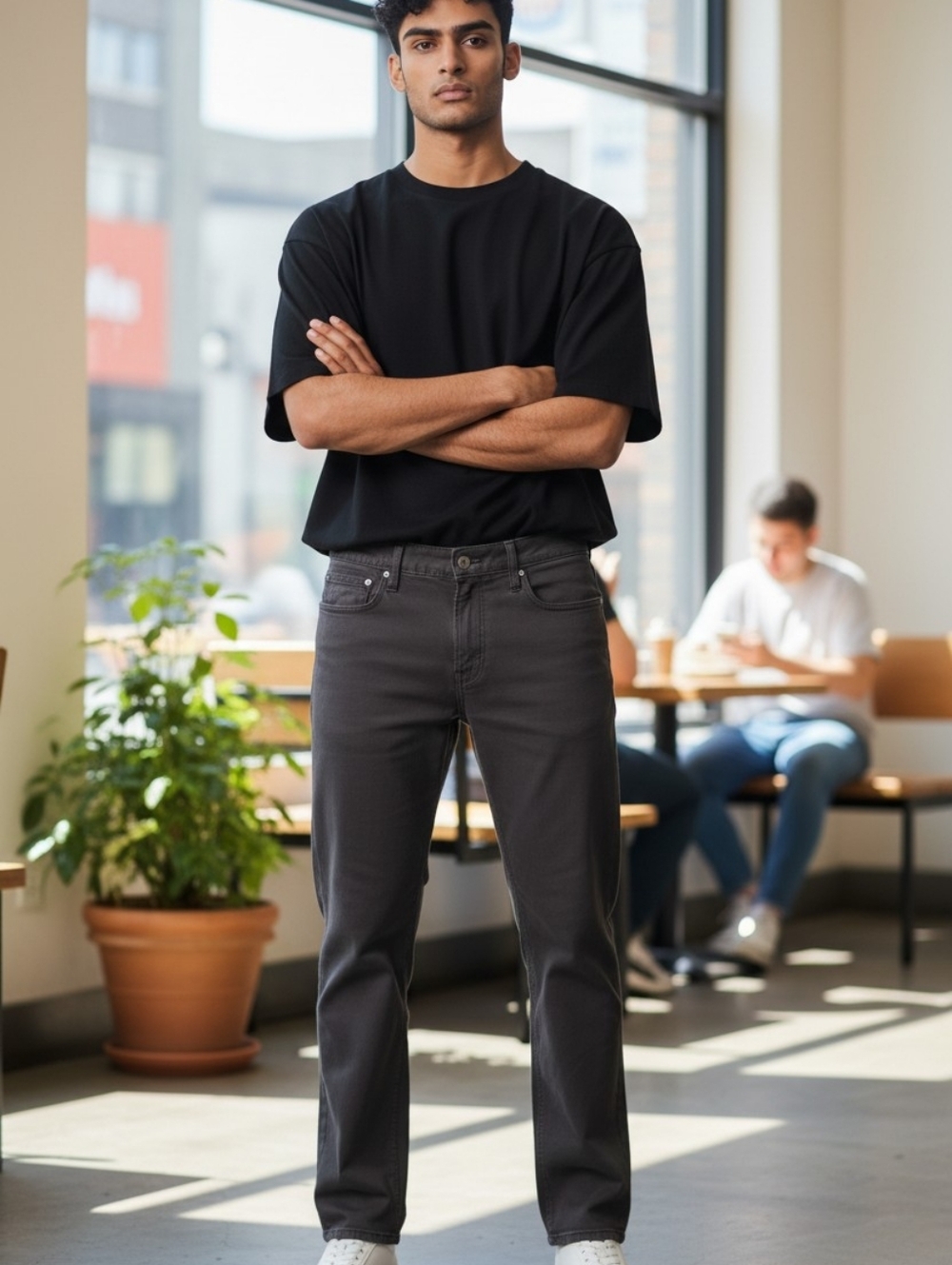 Old Navy Slim Straight Men’s Jeans in Charcoal - Picture 1 of 4